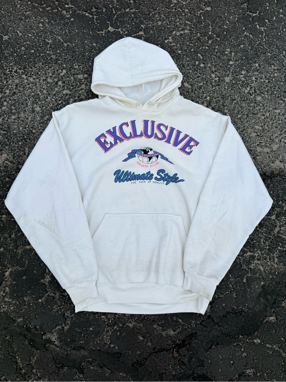 1980’s Exclusive White Hooded Sweatshirt